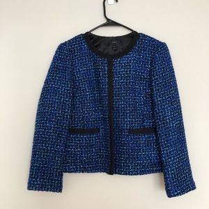 J. Crew Lady Jacket in Blue Tweed